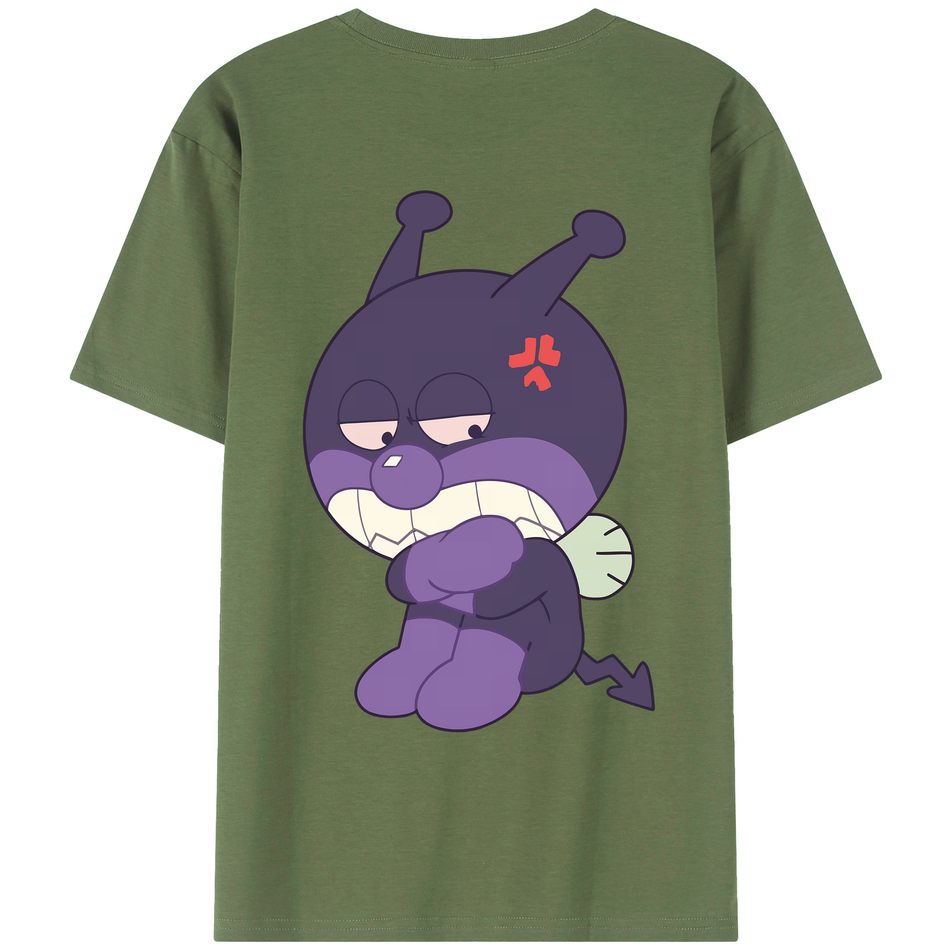 （画像用） アンパンマン Anpanman 綿100％ メンズ半袖Tシャツ（バックプリント） 通気性